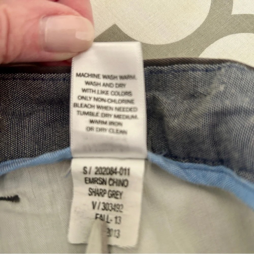 Banana Republic Men's Straight Fit Emerson Chino Sharp Grey Size 30x30